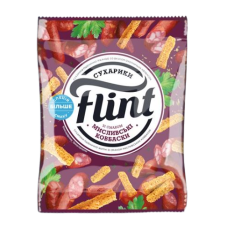 Пшенично-ржаные сухарики "Флинт" со вкусом охотничьих колбасок 70 г (SF61011)
