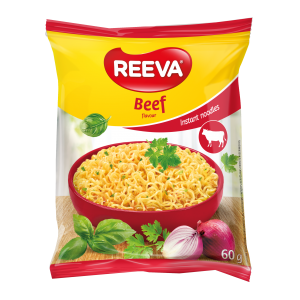 Вермишель быстрого приготовления Reeva со вкусом говядины 60г