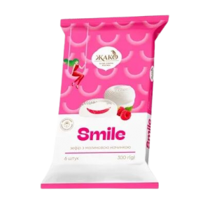 Зефир "Smile" с малиновой начинкой "Жако" 300г