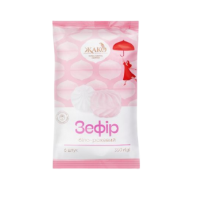 Зефир "Smile"Бело-розовый "Жако" 350г
