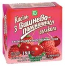 Кисель с вишнево-клубничным вкусом с яблочным концентрированным соком, 180г 442  (SZ15069 )