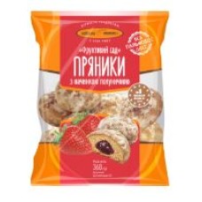 Пряники "Фруктовый сад" с клубничной начинкой 360 гр "Киевхлеб" (sh15012)