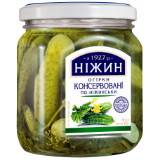 Огурцы консервированные по-Нежински, 450 г. ТМ Нежин 12 шт в уп (KN31023)