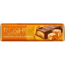 "ROSHEN", МОЛОЧНО-ШОКОЛАДНЫЙ батончик С КАРАМЕЛЬНОЙ НАЧИНКОЙ 40г (BR12004)