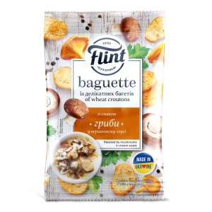 Пшенично-ржаные сухарики "Флинт" вкус грибов в сливочном соусе 60 г