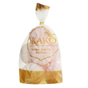 Зефир бело-розовый фасованный "Жако" 500гр